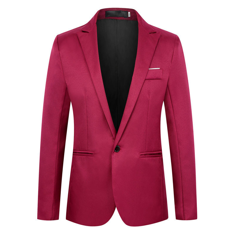 Blazer de mode pour homme, formel et décontracté, idéal pour les occasions tels que les banquets d'affaires et le bureau, veste de costume ajustée, petit costume