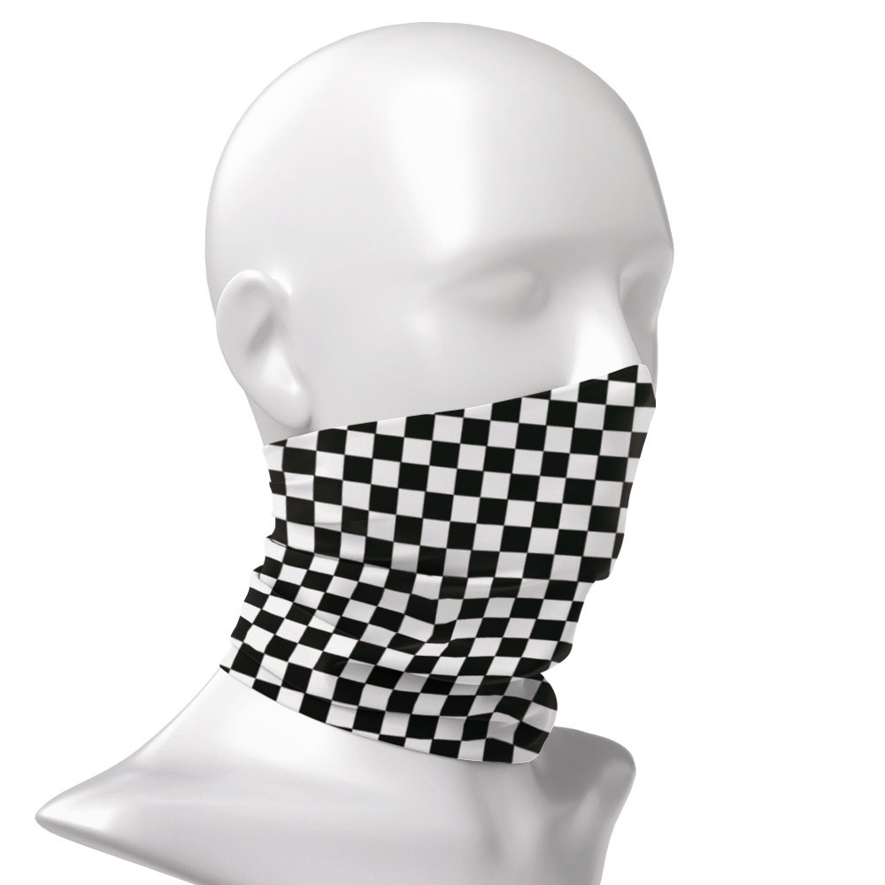 Checkered Ska imprimé bandeau cou plus chaud guêtre unisexe course cyclisme Tube écharpe Ska damier Reggae musique visage Bandana