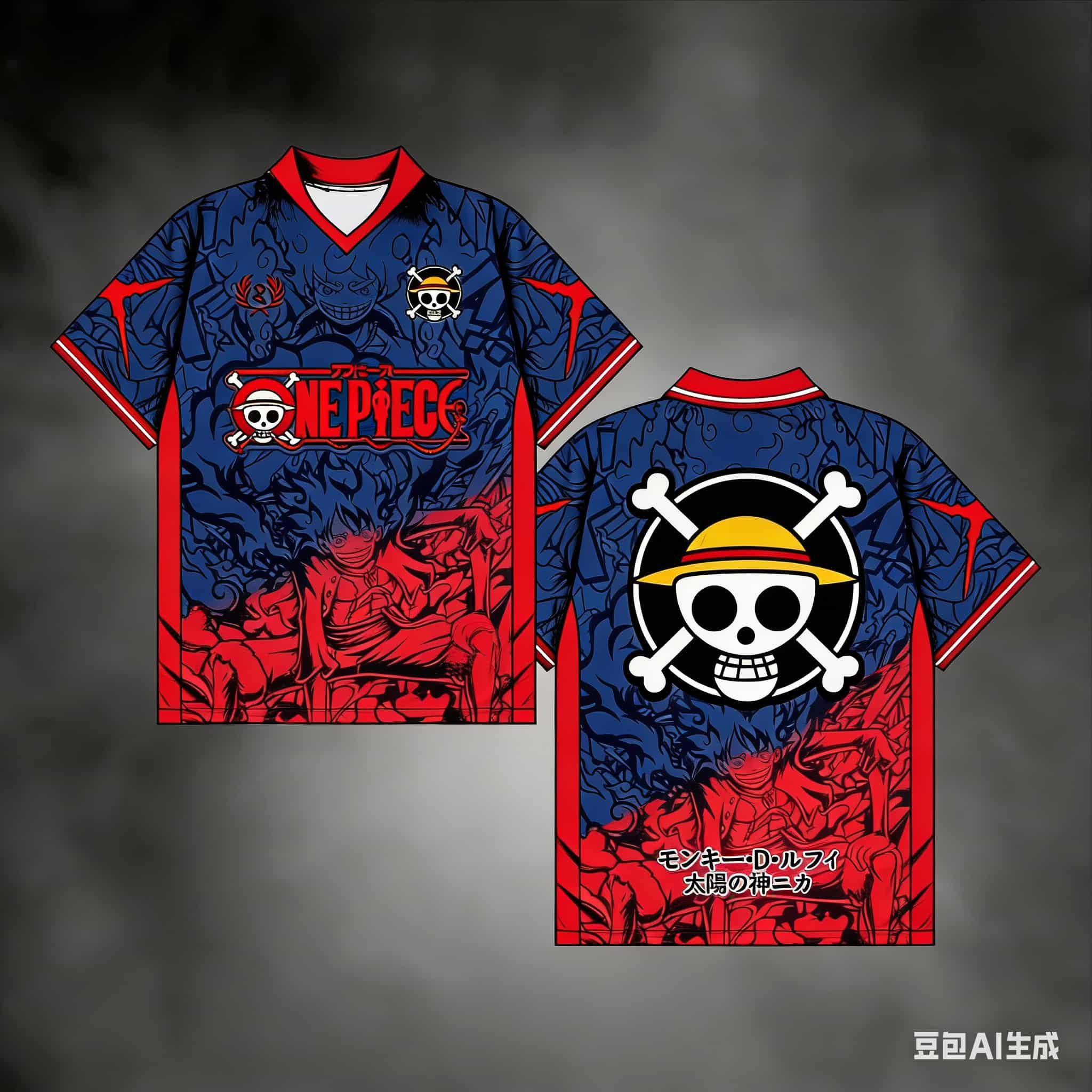 Nouveau maillot de football 2026 Bandai One Piece Pirates du Chapeau de Paille Jolly Roger Anime Japonais