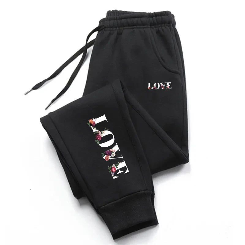 Pantalon de survêtement pour femme, nouveau, imprimé LOVE, style streetwear de luxe, décontracté, polyvalent, pour le sport et le quotidien