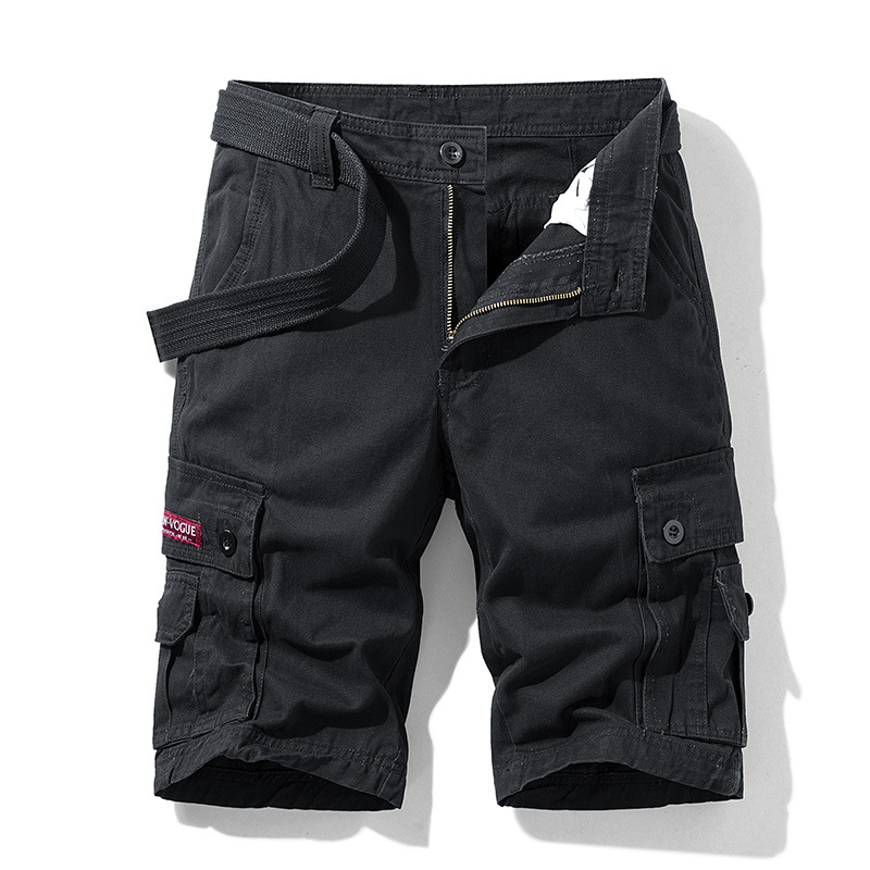 Shorts cargo multi-poches 100 % coton pour homme, coupe ample, longueur genou, pour le travail, les activités de plein air, tactiques, respirants, pour la randonnée quotidienne