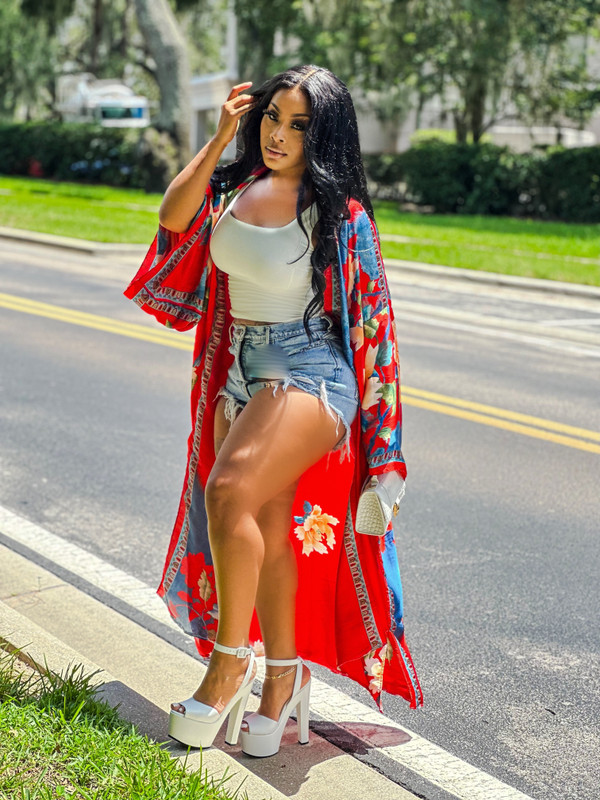 Maillot de bain africain musulman pour femmes, cardigans longs ouverts sur le devant, kimonos pour les vacances, grande taille, mode européenne, été