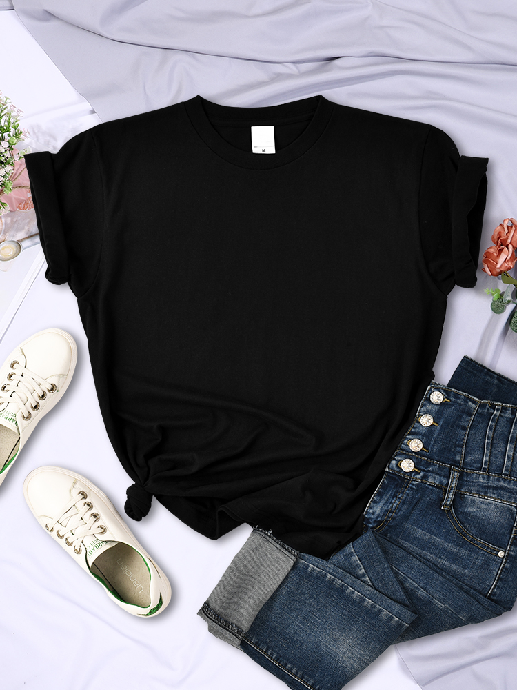 Couleur unie femmes t-shirts confortable été t-shirt tout-Match multicolore Streetwear ample Hip Hop à manches courtes pour femme