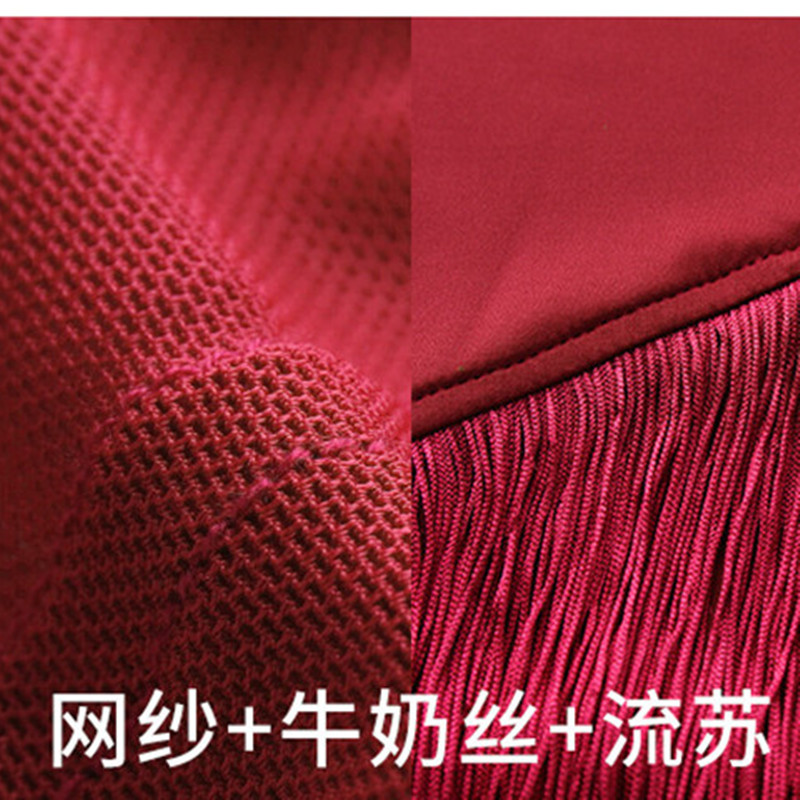Robe de brevLatine à Franges pour Femme, Tenue de Salle de Bal avec Short, Manches sulf, Tango, Samba, Régions ba
