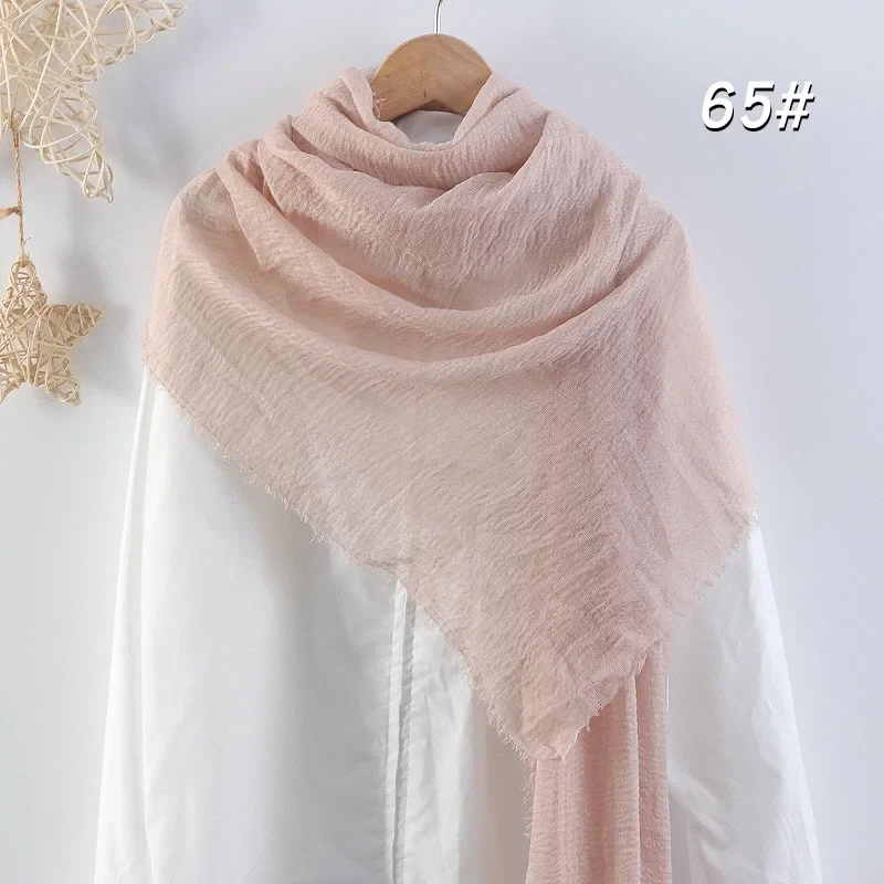 90x180 cm femmes coloré coton et lin écharpe châles enveloppes doux Pashimina femme Hijab concepteur écharpes Bandana bandeau