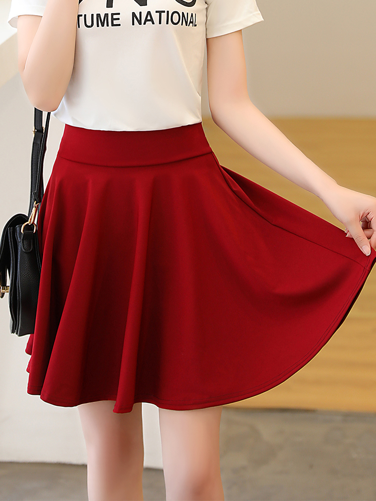 Mini jupe plissée taille haute pour femmes, jupes courtes, style coréen, rouge, noir, esthétique, mode estivale, 2023