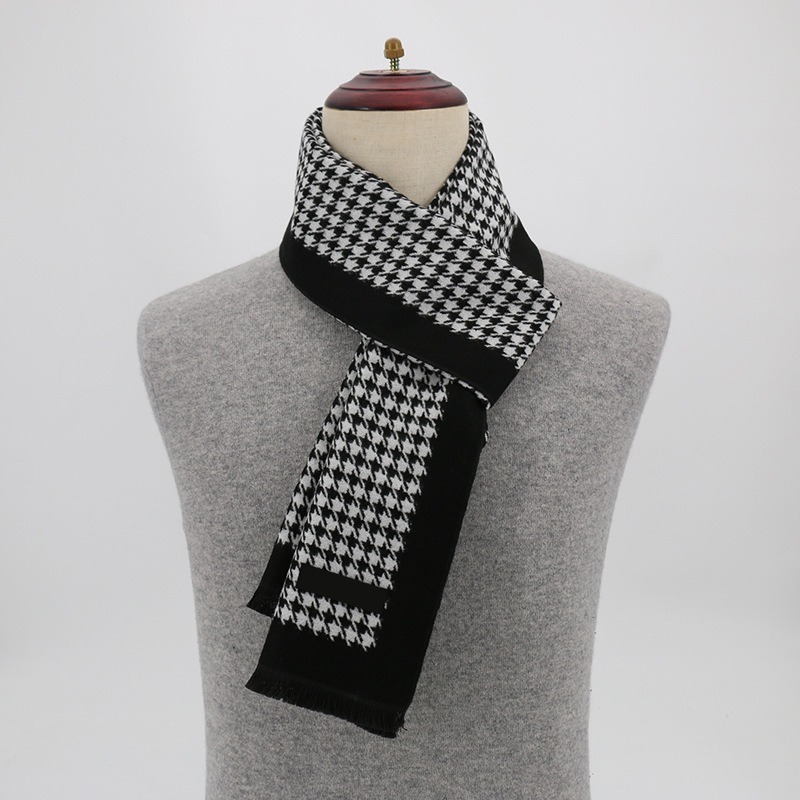 Marque de luxe hiver Plaid cachemire écharpe pour hommes chaud cou écharpes hommes d'affaires foulards longs hommes Pashmina châle