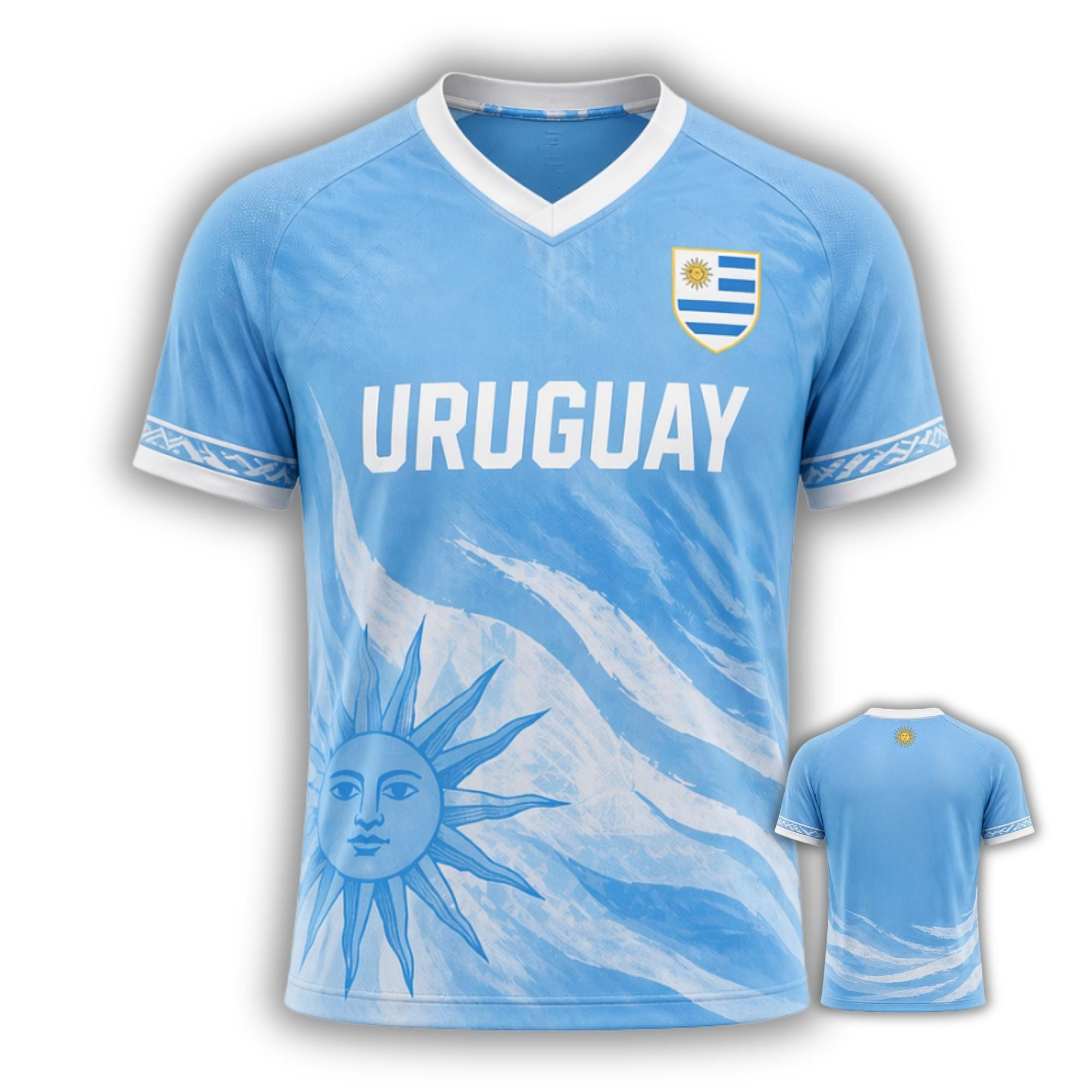 Maillot de football Uruguay 2026 pour homme – T-shirt de sport décontracté imprimé, séchage rapide, respirant, pour supporter, streetwear, manches courtes