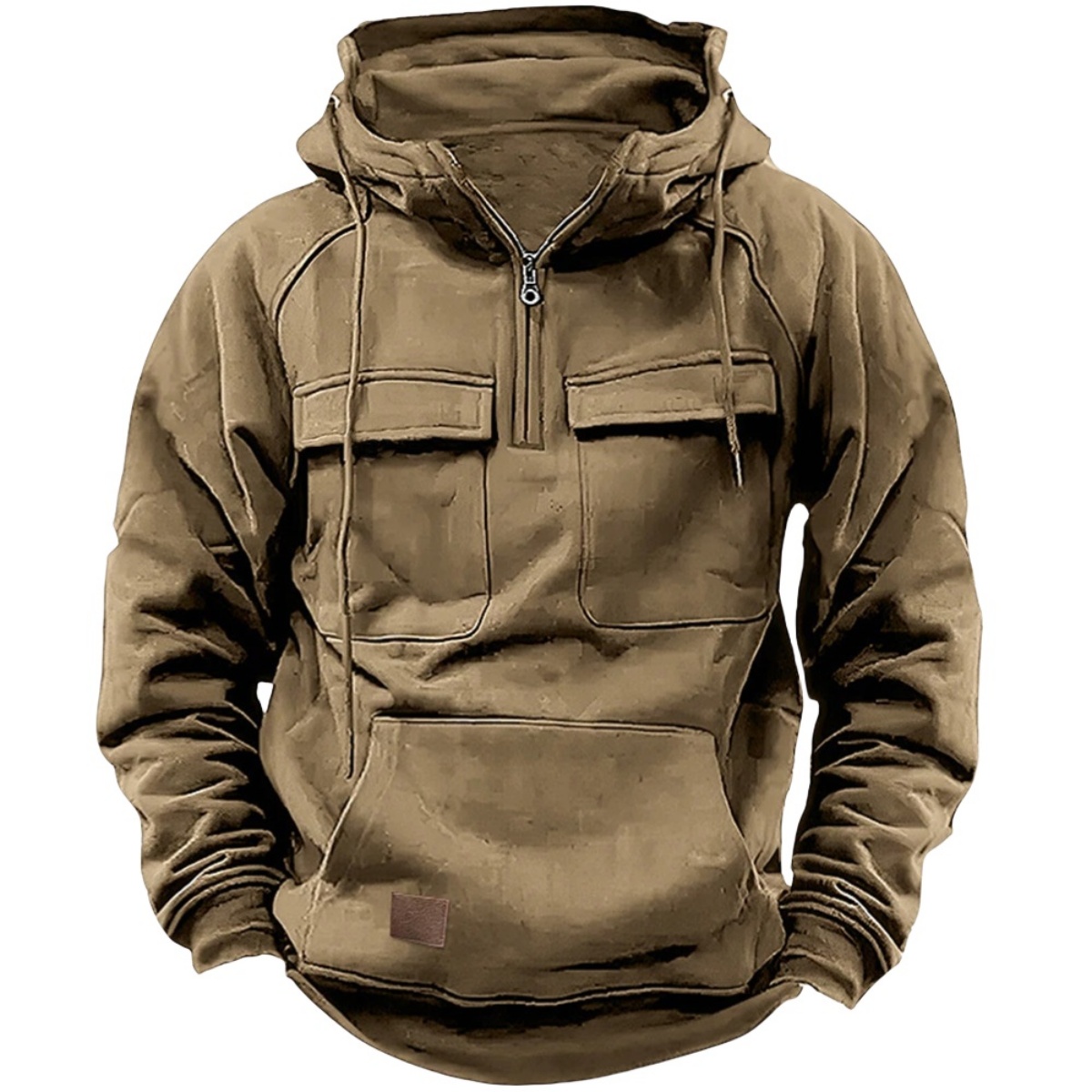 Sweat-shirt à capuche décontracté pour homme, nouveau style, épais, tendance, ample, à manches longues, avec plusieurs poches, pour l'extérieur