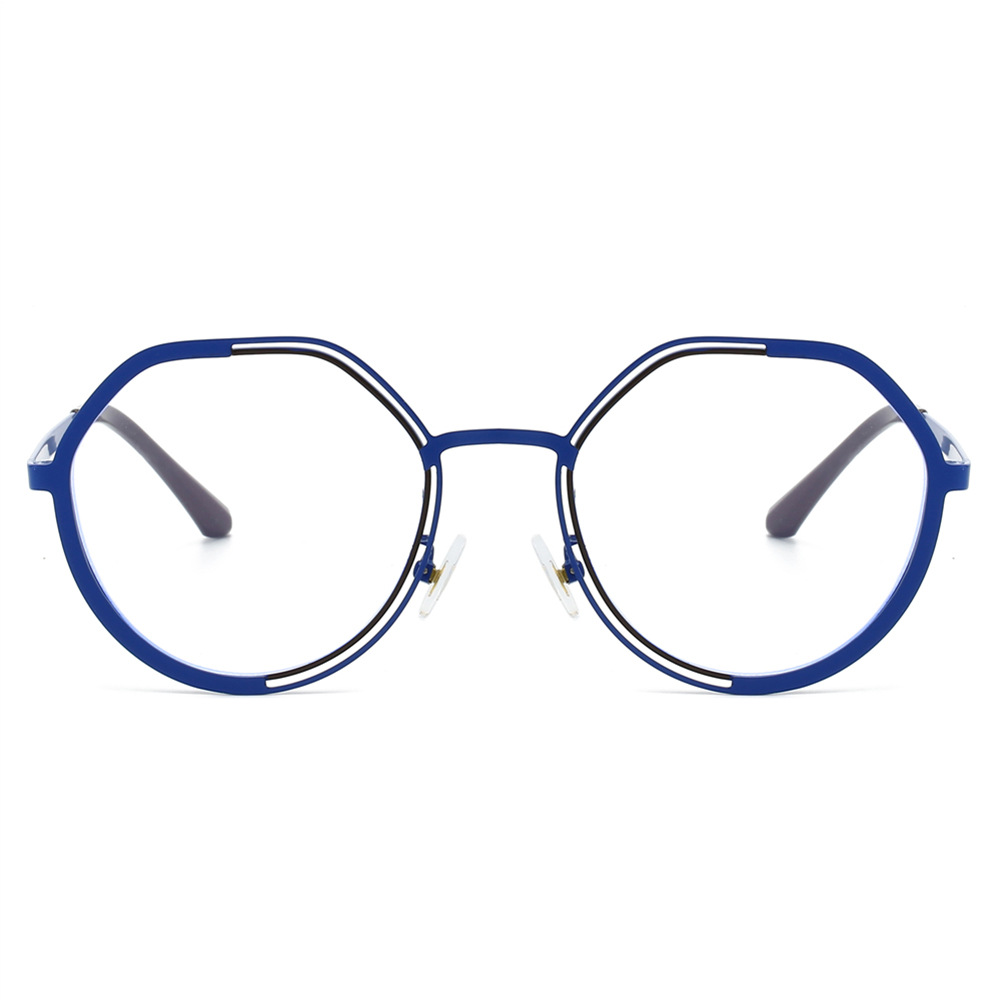Lunettes rondes hexagonales élégantes, monture légère et tendance rétro, confortables pour une longue tenue, polyvalentes pour tous les tenues