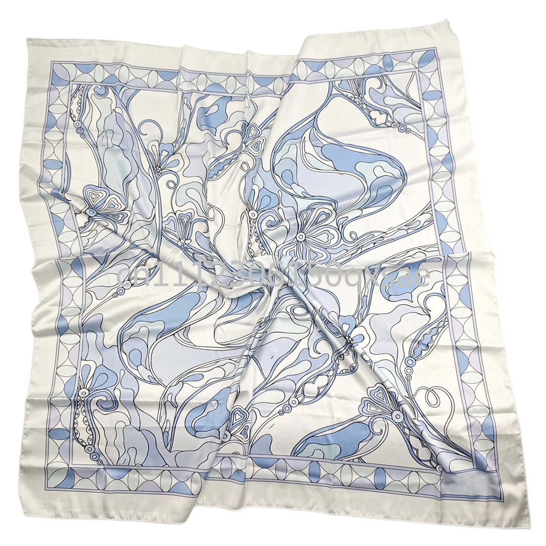 Ensemble de maillots de bain et de bikinis de luxe pour femmes, design classique, bleu, avec foulard bandeau et logo signature de créateur