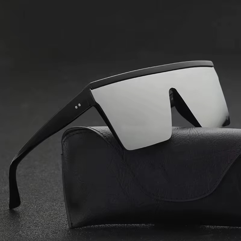 Lunettes de soleil carrées pour hommes et femmes, tendance mode vintage, protection UV, noir argenté, lunettes de soleil cool, montures pour hommes et femmes 2026