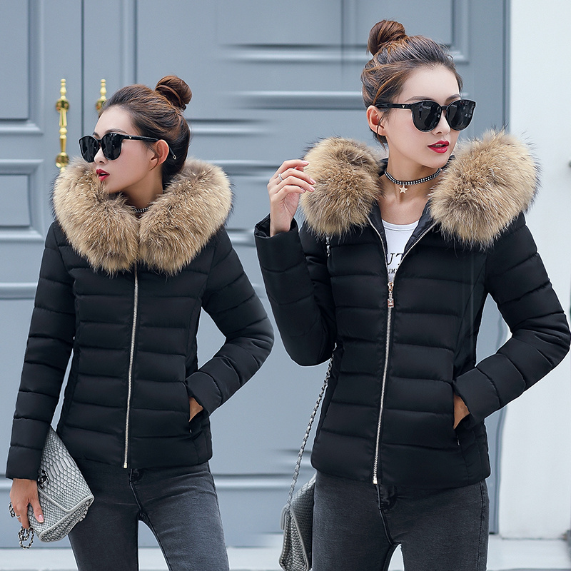 Manteau d'hiver pour femme, parka en duvet et coton, mode automne-hiver, parka à capuche courte, épaisse et chaude, veste décontractée ample pour femme