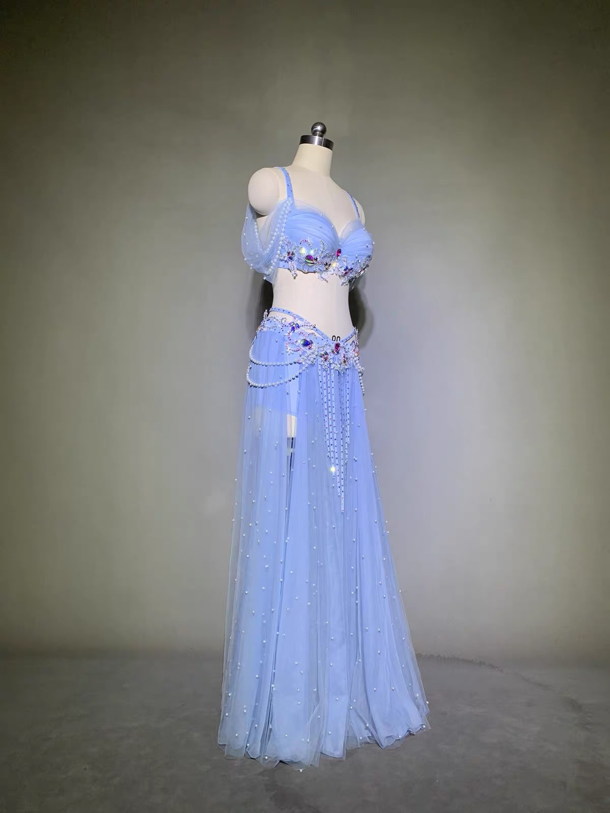 Costume de danse orientale pour filles, robe de scène de danse orientale, vêtements d'entraînement pour femmes, tenue de cours de Caderines Baladi arabe