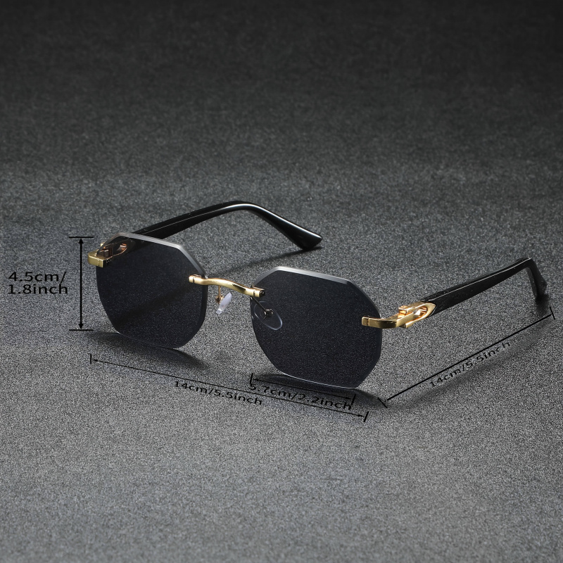 Lunettes de soleil au Design à la mode, sans cadre, adaptées aux hommes et aux femmes, vêtements décontractés, utilisation de vacances, lunettes robustes, 1 pièce