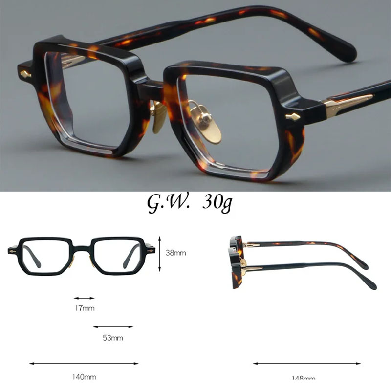 5803 lunettes cadre carré cadre plat classique écaille de tortue rétro personnalisé mode tendance hommes et femmes neutre bureau sty