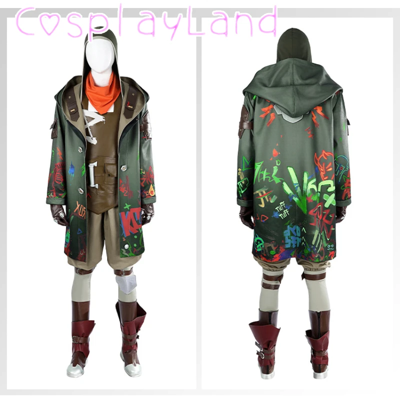 Arcane Ekko Costume LOL Ekko Cosplay Costume noël nouvel an bande dessinée Con hommes Costume jeu tenue veste bottes taille personnalisée
