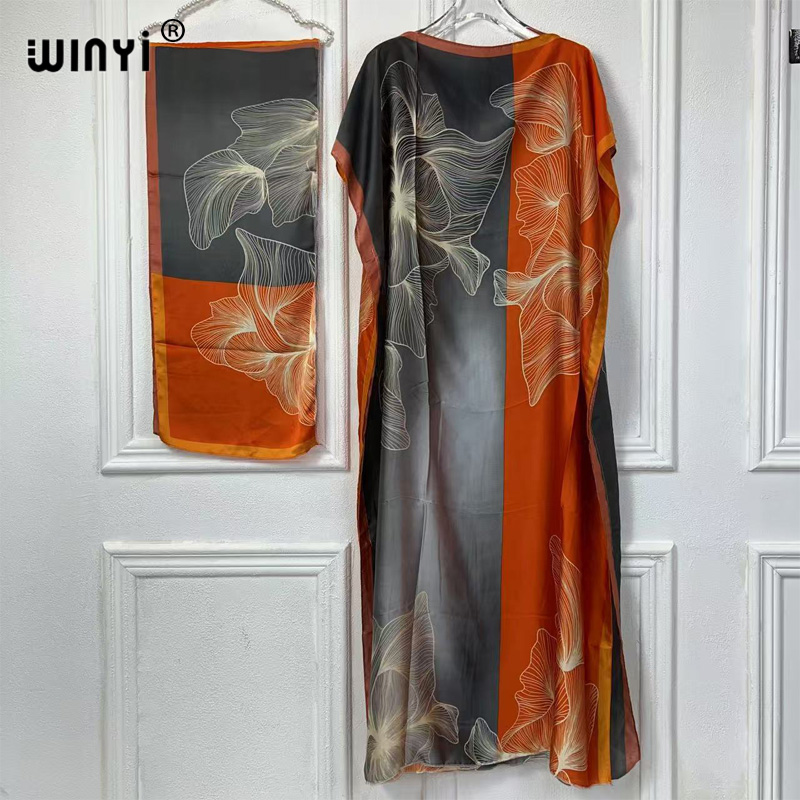 WINYI-Robe traditionnelle africaine pour femmes, abaya dubaï, caftan de luxe, robe de soirée élégante, longueur maxi, couvertures de plage
