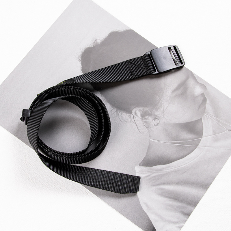 Toile ceinture étroite unisexe tendance Hip Hop Punk Y2k jean manteau ceinture mode décontracté Sports de plein air tactique Nylon jeunesse ceinture