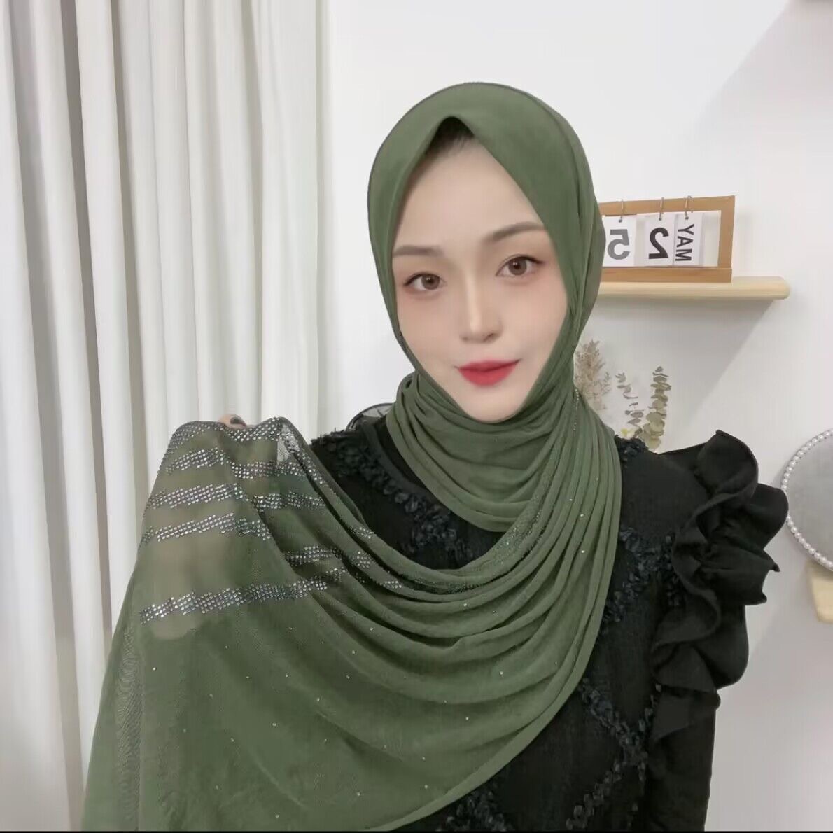 Hijab musulman pour femme, nouveaux châles, écharpe Tyys, diamants, proximité