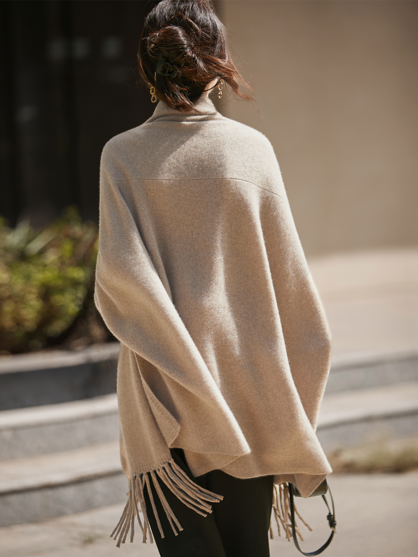 Châle de luxe léger pour femme, élégant, 100% laine mérinos, tricot, nouvelle mode dames, écharpe à pampilles, Jersey solide, automne hiver