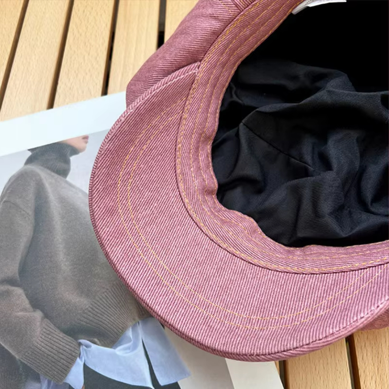 Béret de printemps pour femme, couleur unie, style rétro, casquette de gavroche décontractée, polyvalente, visière de peintre, accessoires de style coréen pour filles