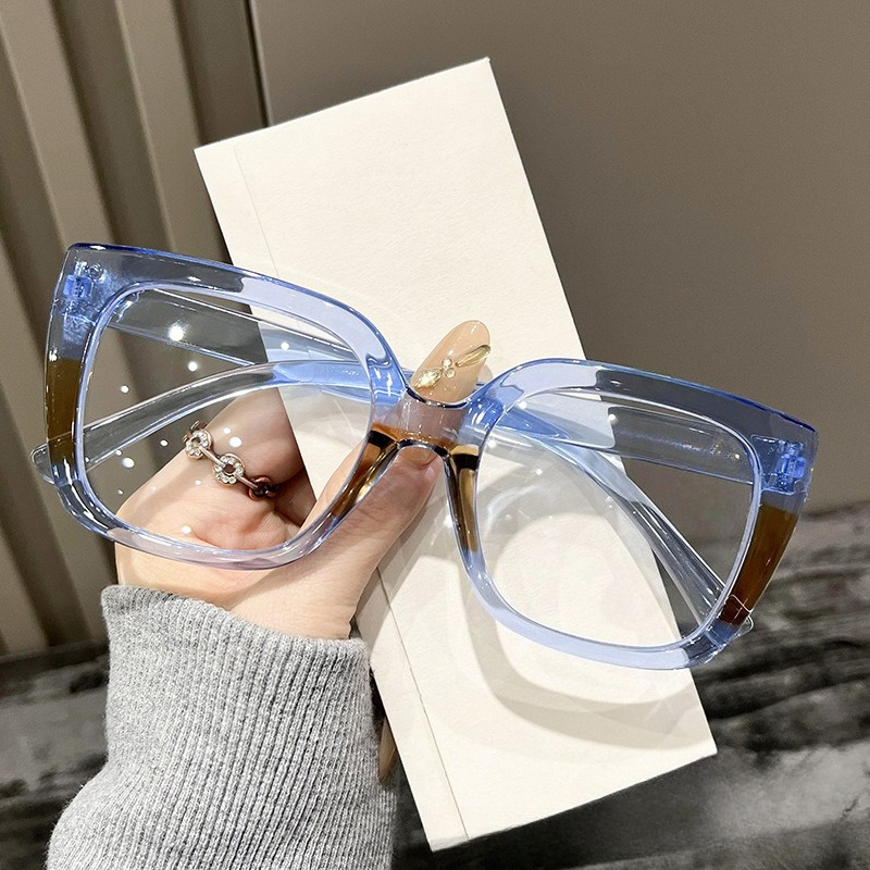 Lunettes de lecture carrées à monture large pour femmes et hommes, lunettes de presbytie surdimensionnées élégantes, verres de vue à la mode