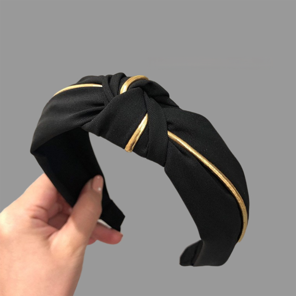 Bandeau en tissu doux pour femmes, large, noué, pour le lavage du visage, accessoires de coiffure quotidiens pour femmes et jeunes filles
