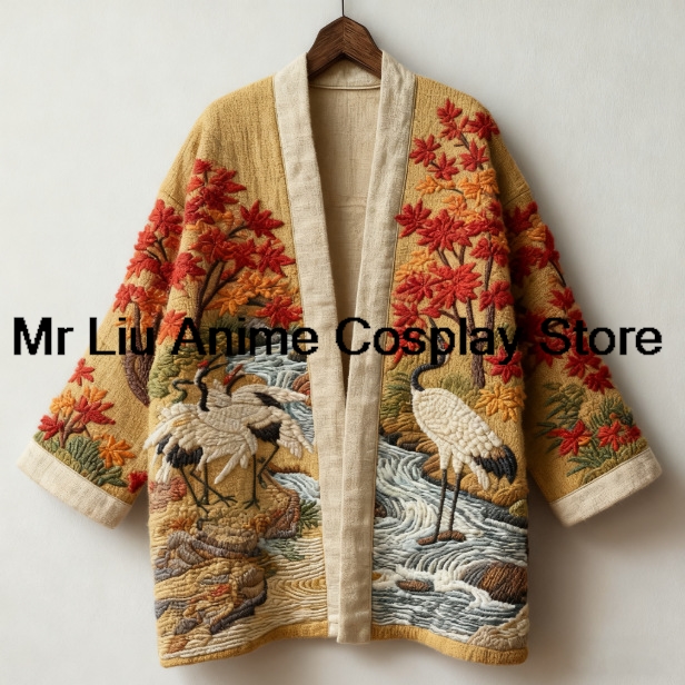 Haori traditionnel japonais pour hommes, haut pour femmes, chemise kimono à imprimé floral de style chinois, cardigan de plage tendance Harajuku, vêtements Yukata