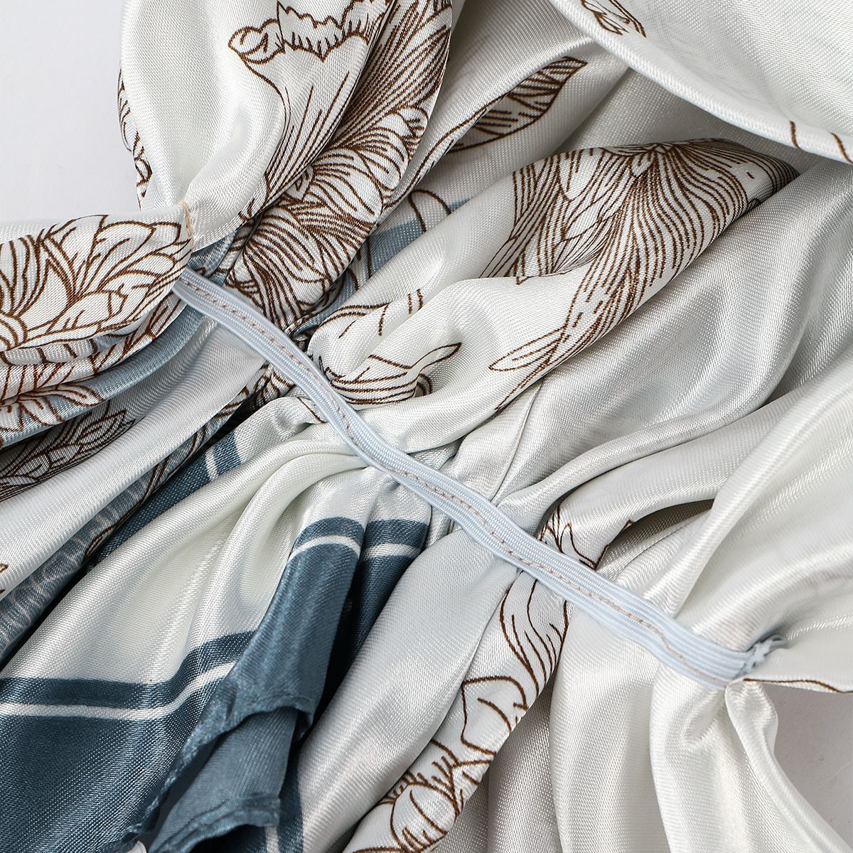 Hijab instantané en soie imprimé, turban en satin, foulard pour femme, couvre-chef pour l'Aïd, bonnet doux, 24*63cm