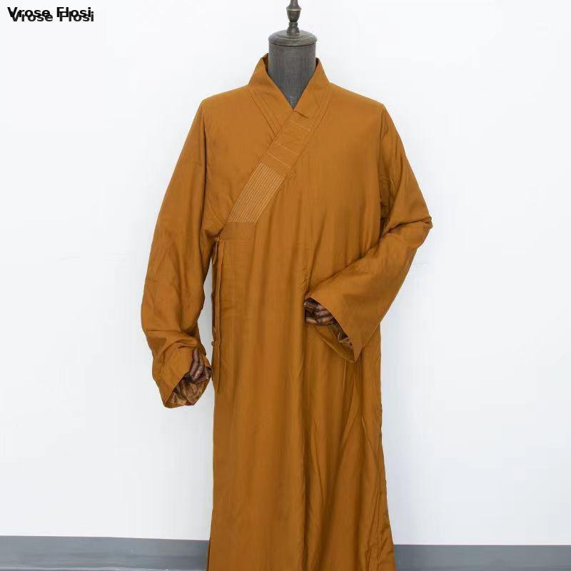 Vêtements traditionnels chinois pour adultes, robes longues pour le bouddhisme, moine bouddhiste, robe de méditation Haiqing pour hommes, nouveau, 2024