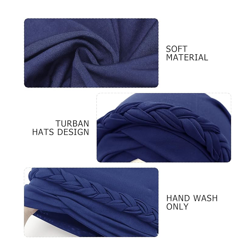 Nouveau turban tressé fait main pour femme, hijab musulman, foulard africain, bonnet islamique arabe, bonnet pour perte de cheveux, bonnets et bonnets anti-chute de cheveux