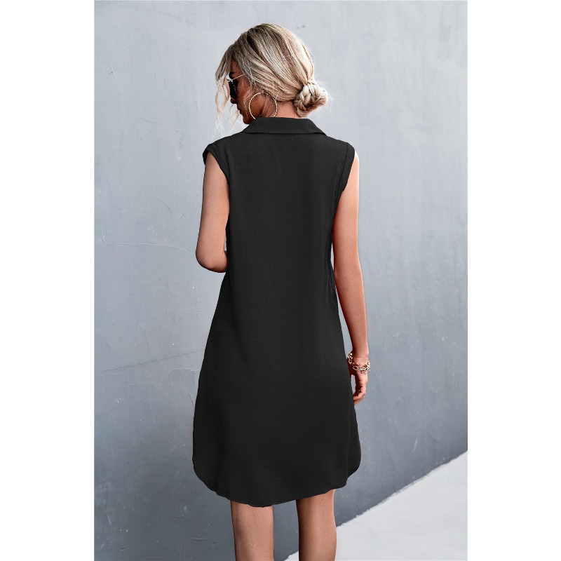 Robes d'été pour femmes, col en v, boutons, gilet sans manches, en coton et lin, vêtements pour dames, nouvelle collection 2025
