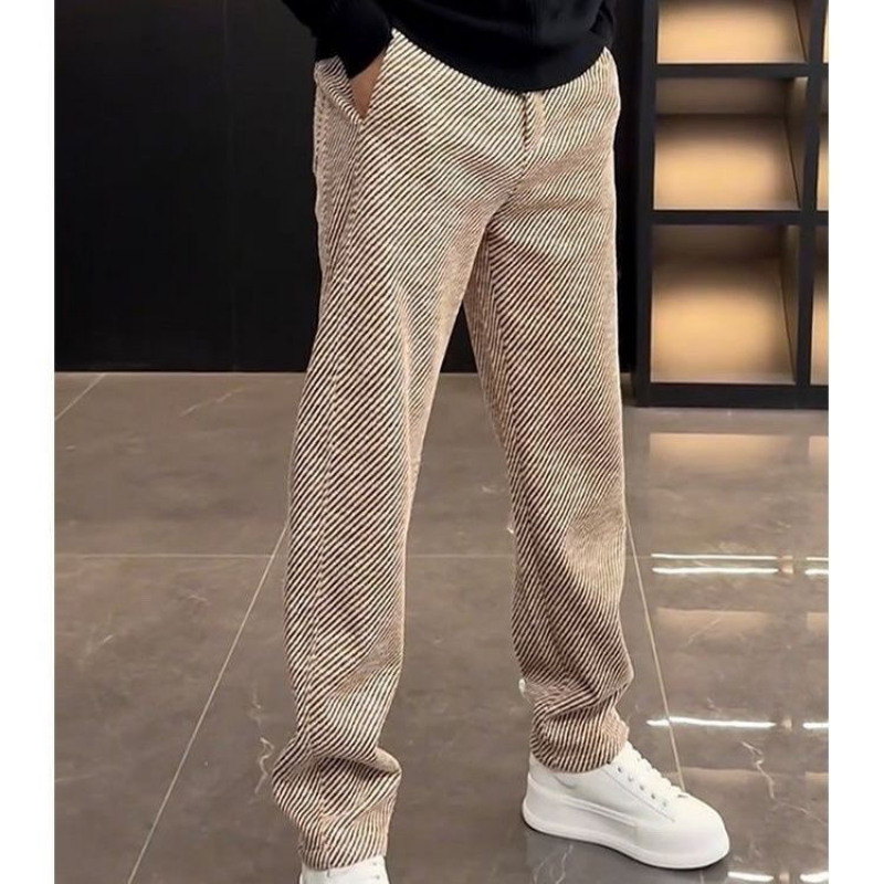 Pantalon Décontracté à Taille artificiel astique pour Homme, Vêtement Tendance avec Poches Rayées, Style Coréen, Simplicité, Assressentiavec Tout, Nouvelle Mode Printemps Automne