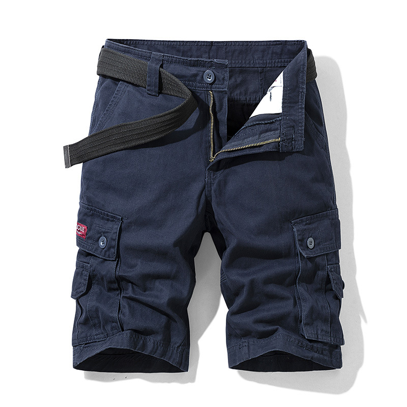 Shorts cargo multi-poches 100 % coton pour homme, coupe ample, longueur genou, pour le travail, les activités de plein air, tactiques, respirants, pour la randonnée quotidienne