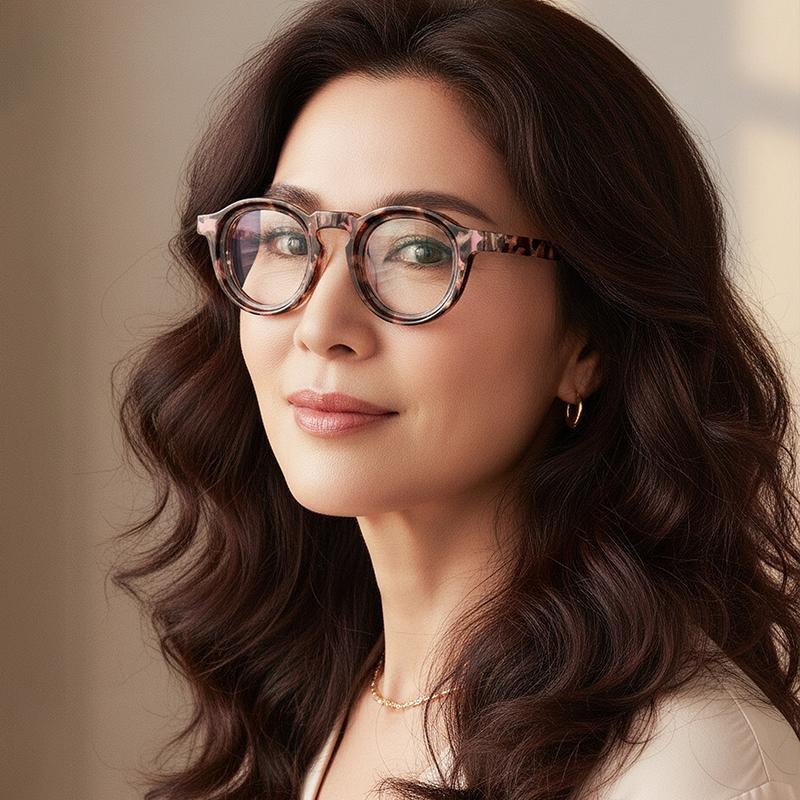 Lunettes de lecture rondes rétro pour femmes, mode lointaine, vintage, anti-lumière bleue, avec verres de prescription + 1.0 + 1.5 + 2.0