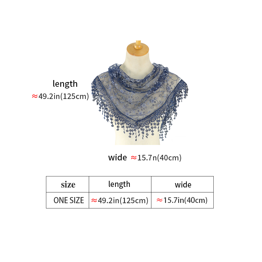 Voile triangulaire à franges pour femme, brodé de dentelle florale, châle de prière pour l'église, mantille, voile de chapelle
