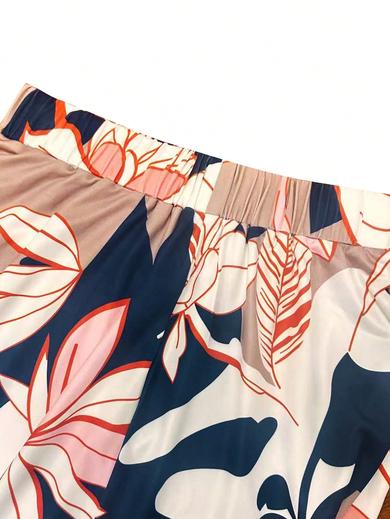 Jupe mi-longue à taille haute élastique à imprimé floral pour femmes, jupe plissée fluide, style bohème vintage élégant pour le bureau, printemps-été