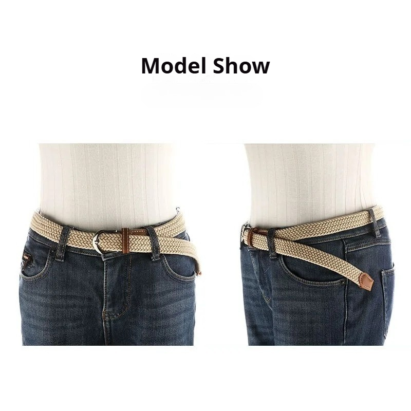 Ceinture tissée élastique polyvalente pour hommes et femmes, ceinture en denim extensible assortie à toutes les tenues pour le quotidien