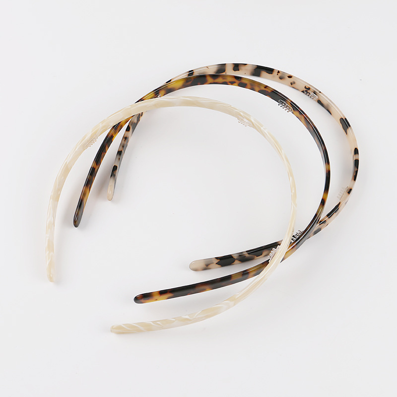 Serre-têtes en acétate écaille de tortue pour femmes, bandeaux fins en résine, accessoires capillaires vintage écaille de tortue, serre-tête tendance