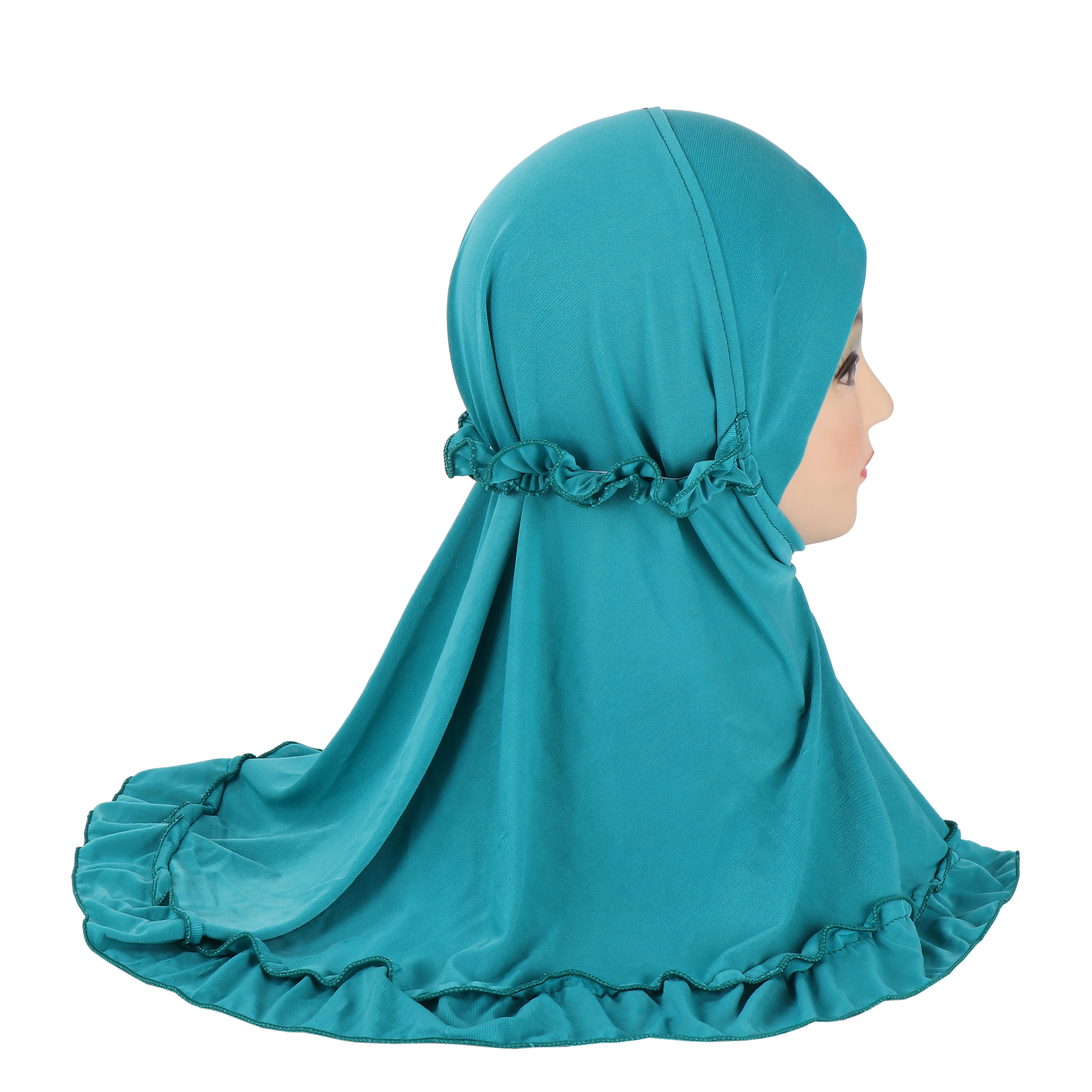 H361-Foulard islamique froissé pour petite fille, joli hijab pour enfants de 2 à 6 ans