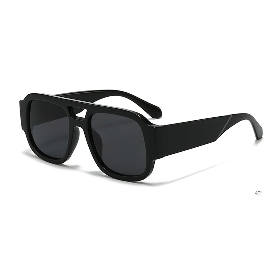Lunettes de soleil carrées à Double pont pour femmes et hommes, couleur rouge, rétro, jambes larges, pour la conduite et la randonnée, UV400