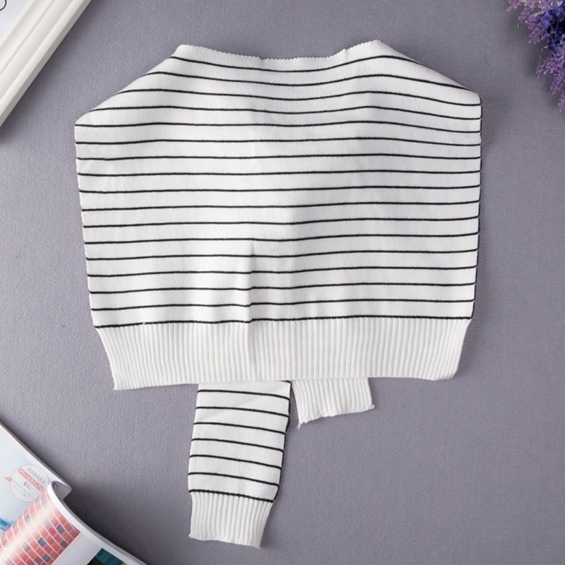 Écharpe en laine coréenne pour femme, chemisier à épaules, cape nouée, protège-cou, faux col, écharpe en cachemire, châle chaud, hiver, Q36
