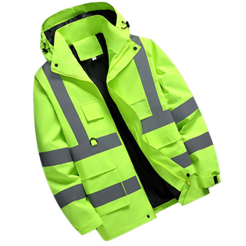 Veste de travail légère pour homme, taille asiatique, grande taille, coupe-vent, imperméable avec bande réfléchissante pour vêtements de construction et activités de plein air