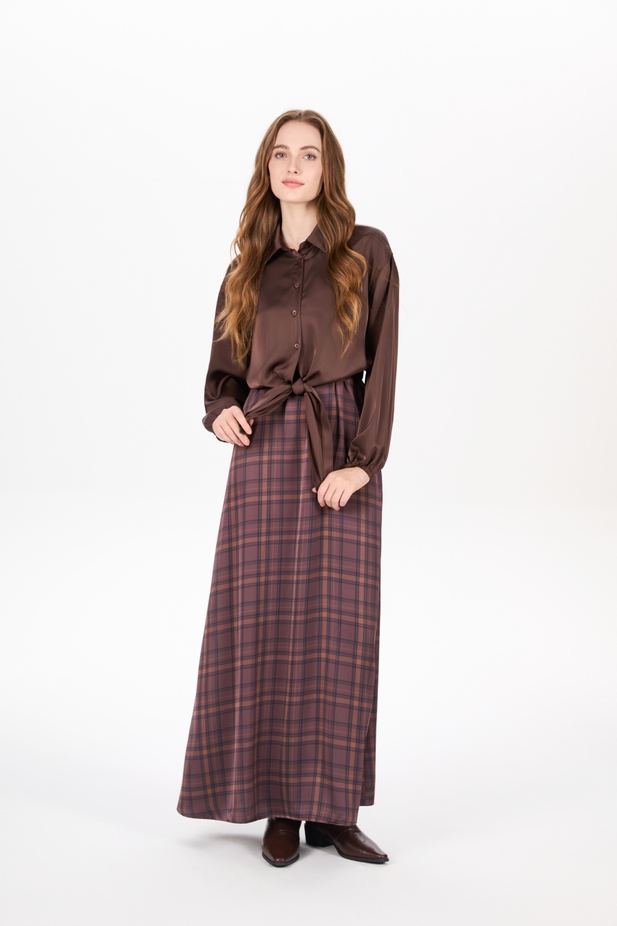 AS AW25 femme portefeuille chemise en satin + robe à bretelles correspondant haute qualité satin femme tenue dame porter