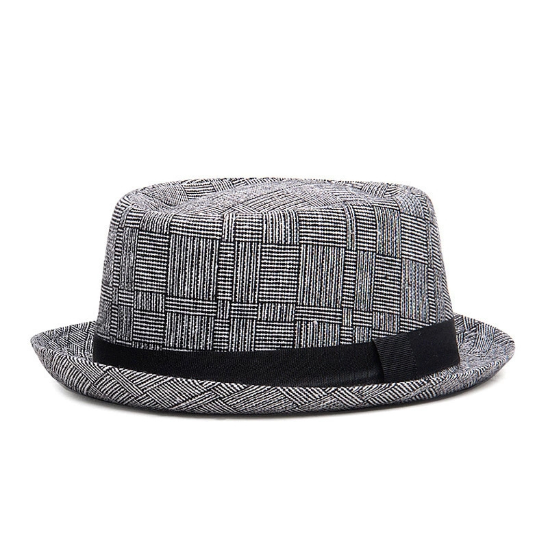 Nouveaux chapeaux d'automne et d'hiver pour hommes, chapeaux jazz rétro britanniques, petits chapeaux à calotte ronde, chapeaux classiques à carreaux pour femmes, style gentleman