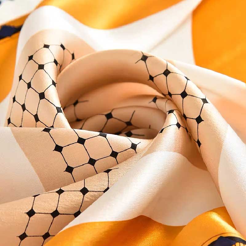 Foulard carré multifonctionnel en Satin pour femmes, 100% soie de mûrier, 53x53cm, bandeau, ruban pour cheveux, foulard Bandana