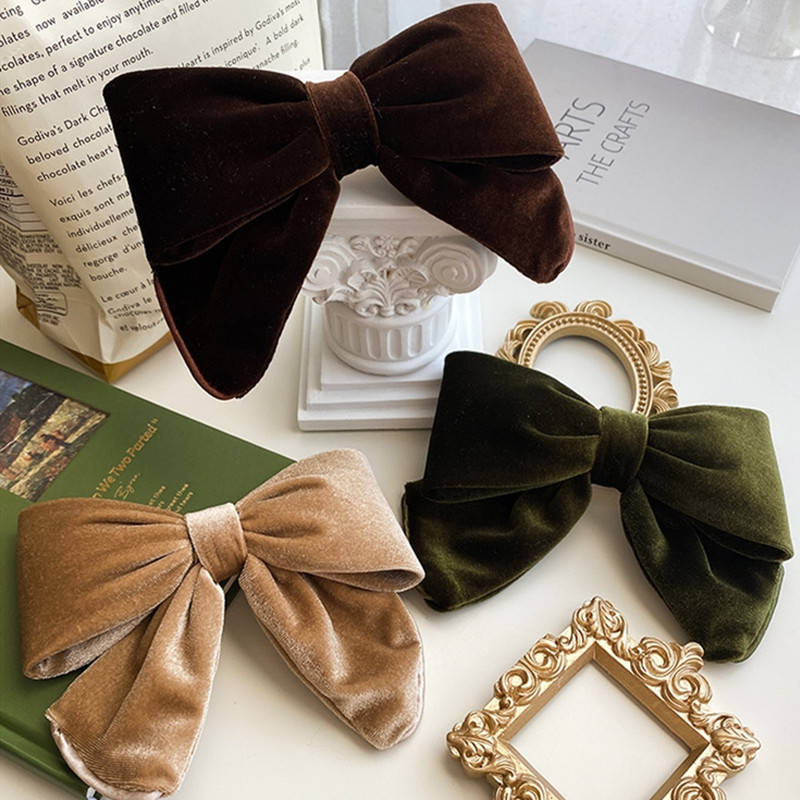 Épingles à cheveux en velours pour femmes et filles, élégantes, tridimensionnelles, Barrettes à nœud papillon, accessoires pour cheveux