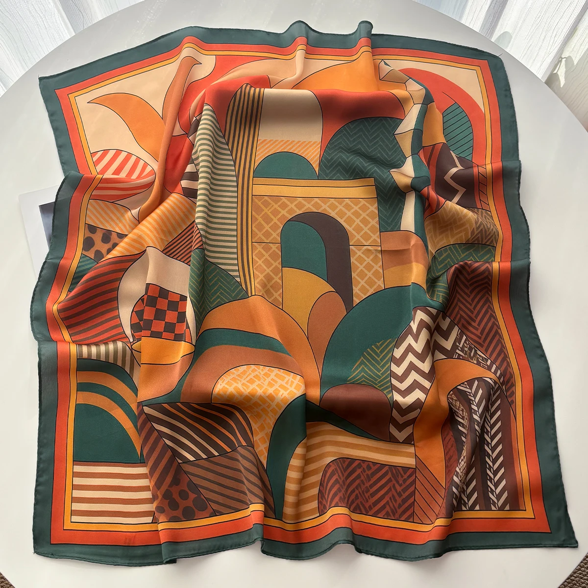 Foulard carré en soie imprimé Imitation pour femmes, Bandana, châle pour dames, bandeau pour cheveux, cravates, 2026