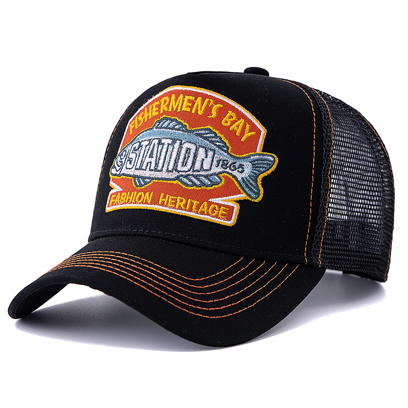 Casquette de pêche d'été unisexe, chapeau de camionneur en maille respirante pour hommes et femmes, grand poisson, chapeau de sport à rabat pour l'extérieur, offre spéciale